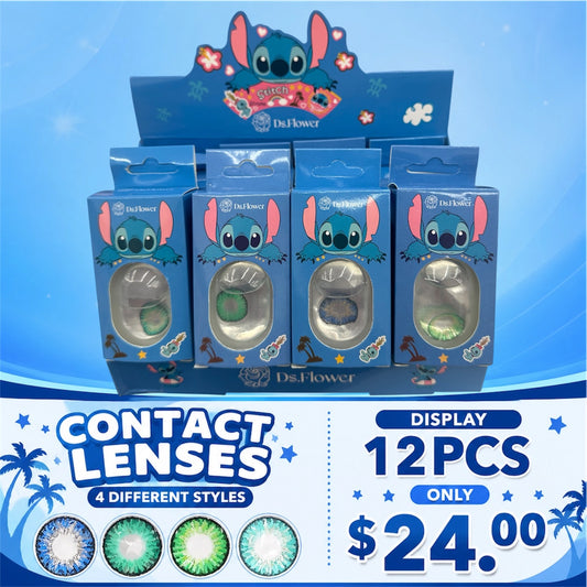 12PCS DISPLAY BLUE GUY  ASSORTED COLORED CONTACT LENSES AB-1045