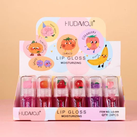 24PCS DISPLAY HUDAVIOJI LIP GLOSS LG-009