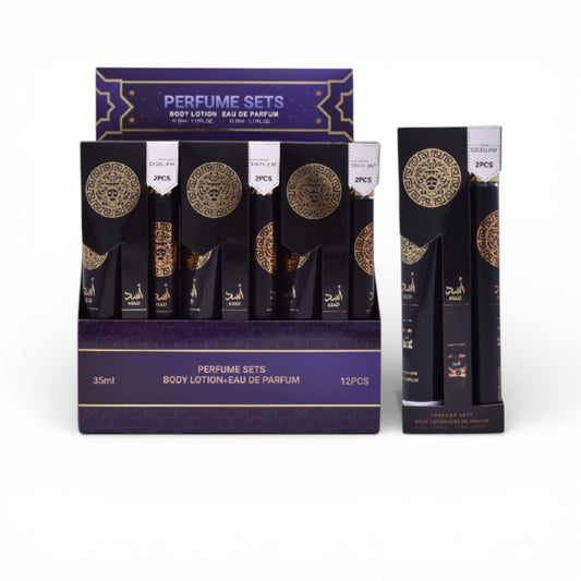 12PCS DISPLAY DARK PERFUME & BODY LOTION SET T35-2