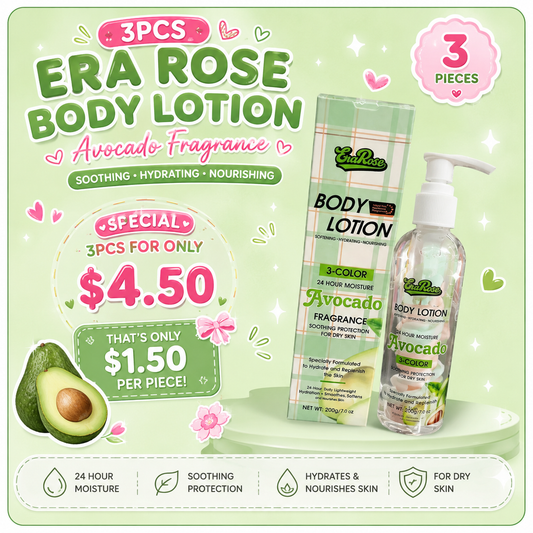 3PCS ERA ROSE BODY LOTION AVOCADO FRAGRANCE