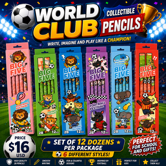 12PCS PACK WILD FRIENDS  FIFA WORLD CUP KIDS PENCILS NO3782