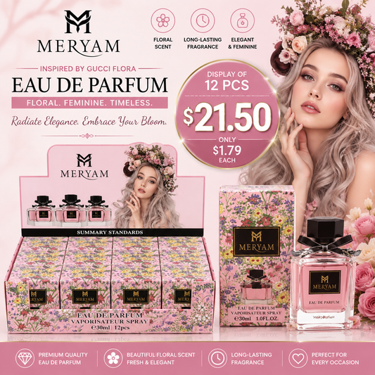 12PCS DISPLAY MERYA PINK FLORAL G&G PERFUME 100-25