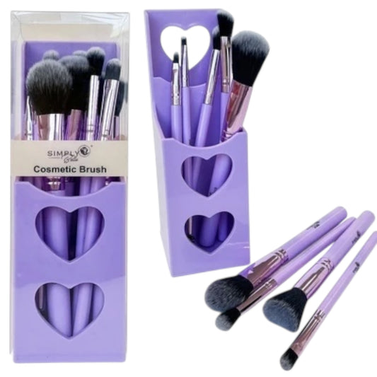 6PCS SIMPLY BELLA 9PCS MAKE-UP BRUSHSET PURPLE  STB014
