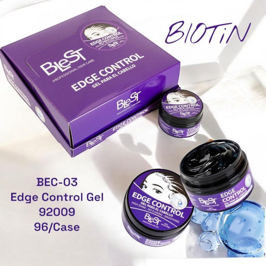 12PCS DISPLAY BLEST EDGE CONTROL GEL WITH BIOTIN REVIVAL BEC-03
