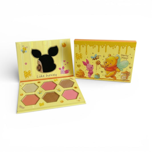 4PCS YELLOW BEAR HIGHLIGHT & BLUSH PALETTE