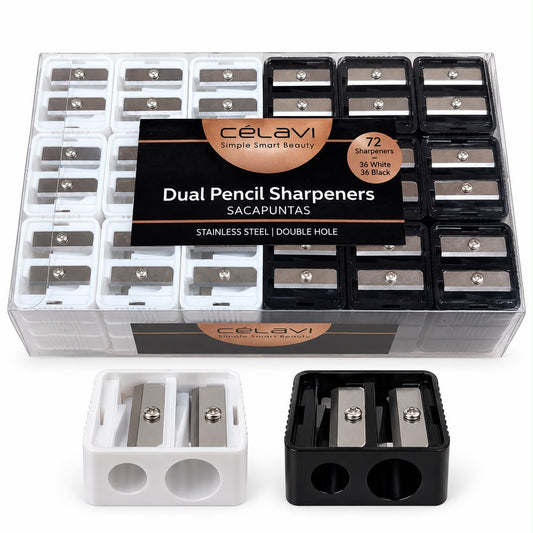 Celavi Dual Pencil Sharpeners Black & White