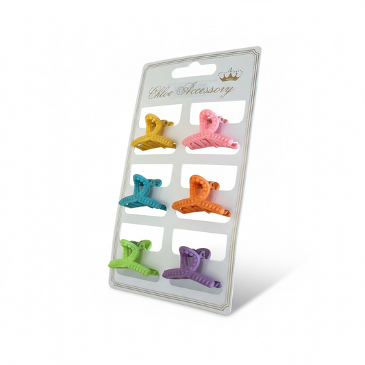 12PCS PACK MINI COLORFUL HAIR CLIPS 6PCS SET RCP-0354R6