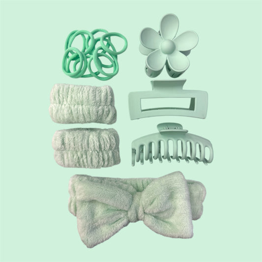3PCS GREEN BEAUTY SPA SET