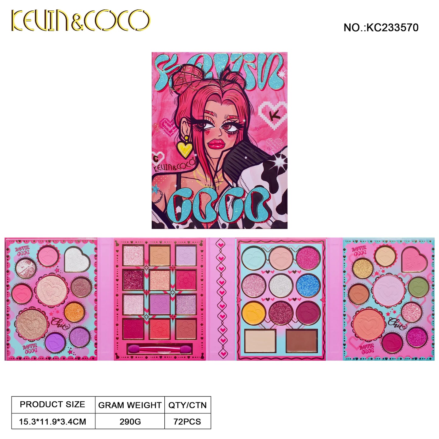 KEVIN AND COCO BRATTY 3 PALETTE KC233570  R16