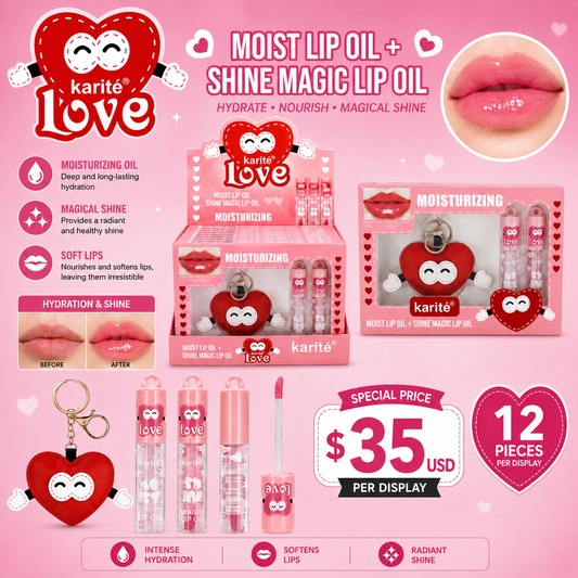 12PCS DISPLAY KARITE MOIST AND SHINE LIP OIL 71580-47AB