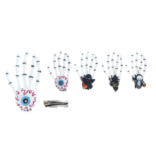12PCS PACK HALLOWEEN HAND HAIR CLIPS H2391