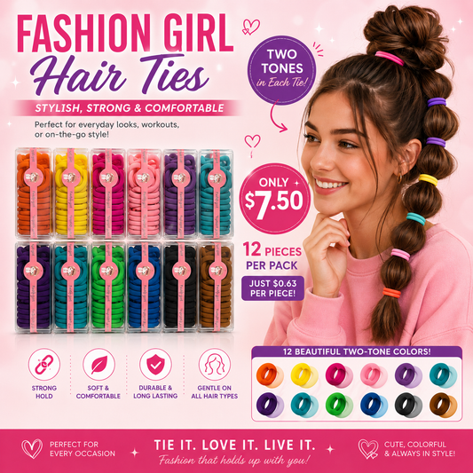 12PCS PACK PASTEL DREAMS HAIR TIES H2583NC
