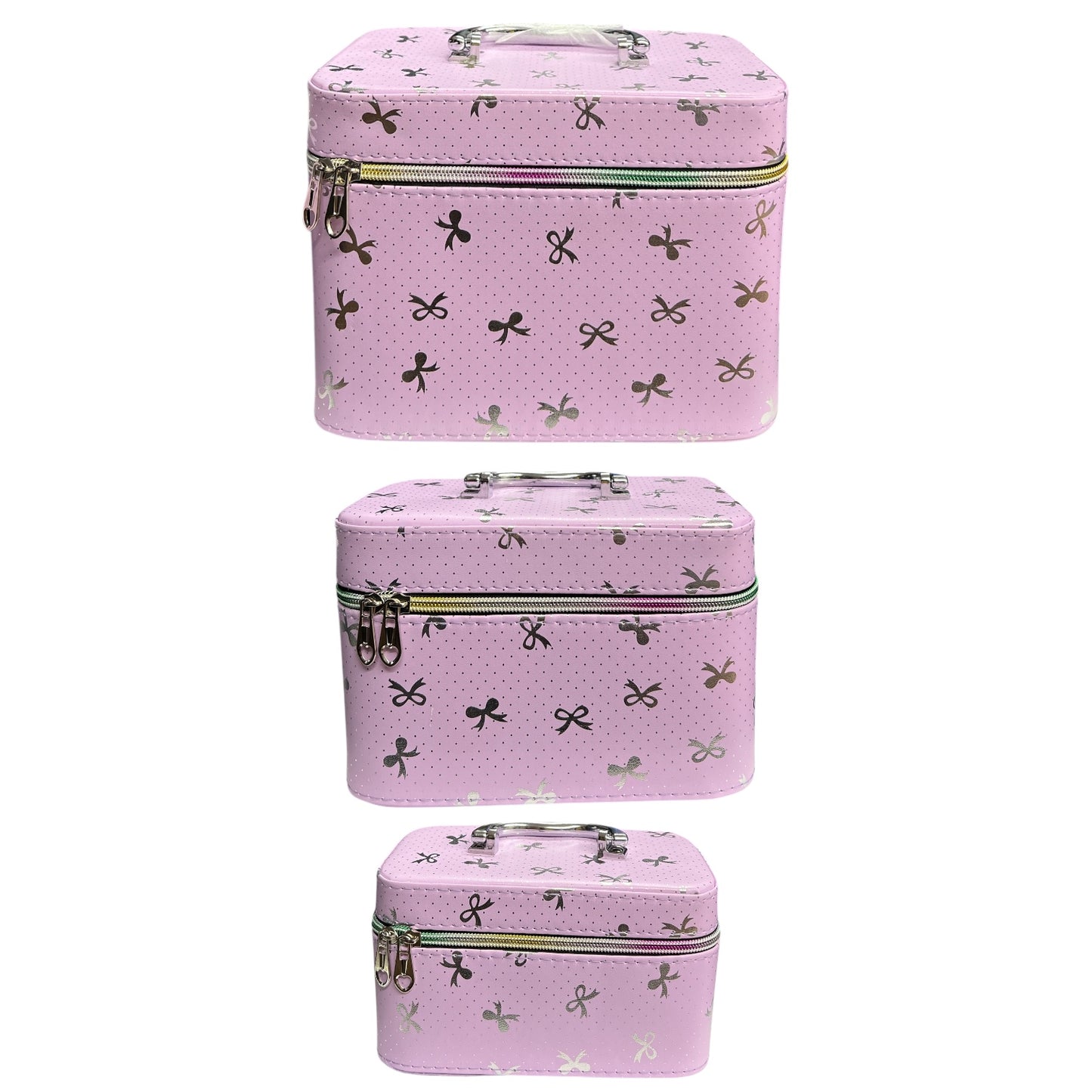 PRETTY IN PURPLE 3 PCS CARRY ON MAKEUP BOX #FB04