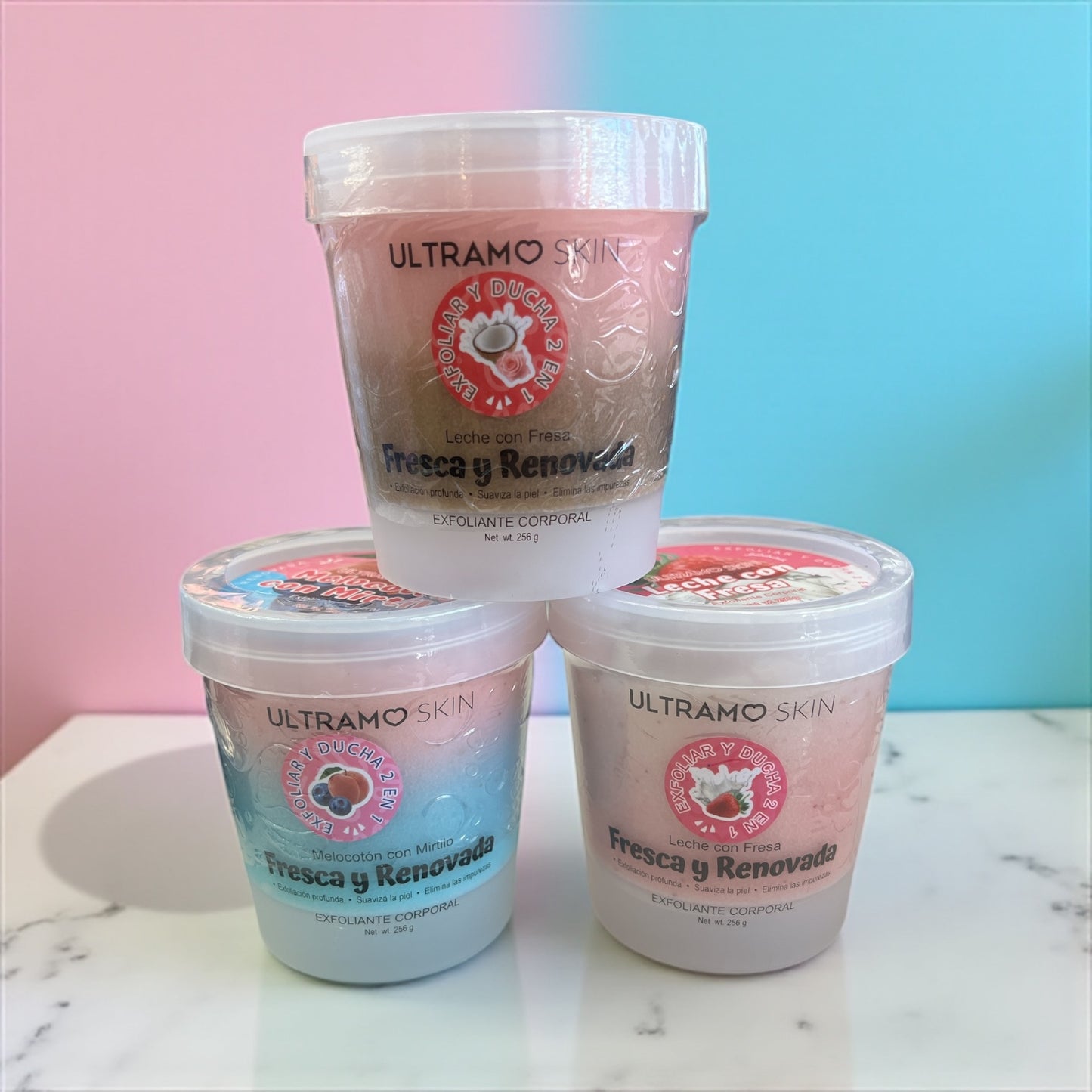 3PCS ULTRAMO SKIN SCENTED EXFOLIANTE CORPORAL 1 OF EACH  FE015