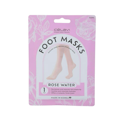 CELAVI ROSE WATER FOOT MASK 6PCS PACK # 55