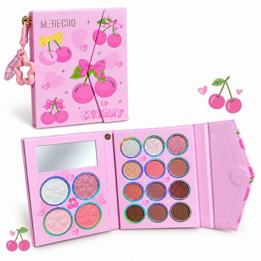 Paleta de sombras de ojos Medecoo Cherry con llavero colgante