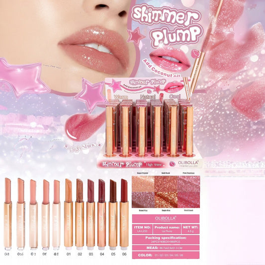 OLIBOLLA SHIMMER PLUMP TINTING 24 PCS DISPLAY