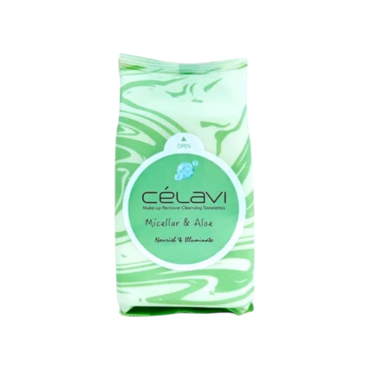 6PCS DISPLAY CELAVI MICELLAR & ALOE MAKE-UP REMOVER CLEANSING TOWELETTES MT028