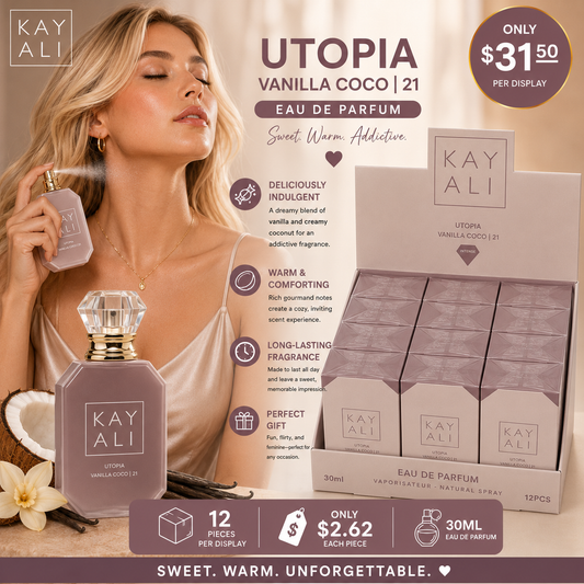 12PCS DISPLAY DUPE  KAY UTOPIA VANILLA COCO 21 PERFUME 45015