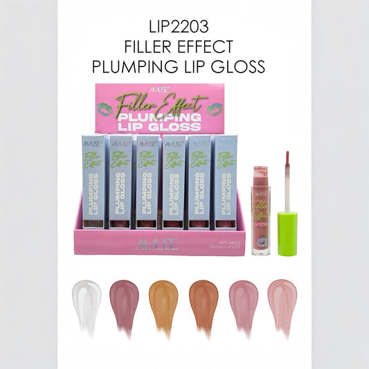 24PCS DISPLAY AMUSE FULLER EFFECT PLUMPING LIP GLOSS LIP2203