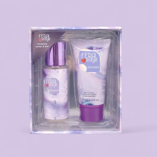 2 PCS FERAL EDGE FRAGRANCE LOTION & MIST LAVENDER
