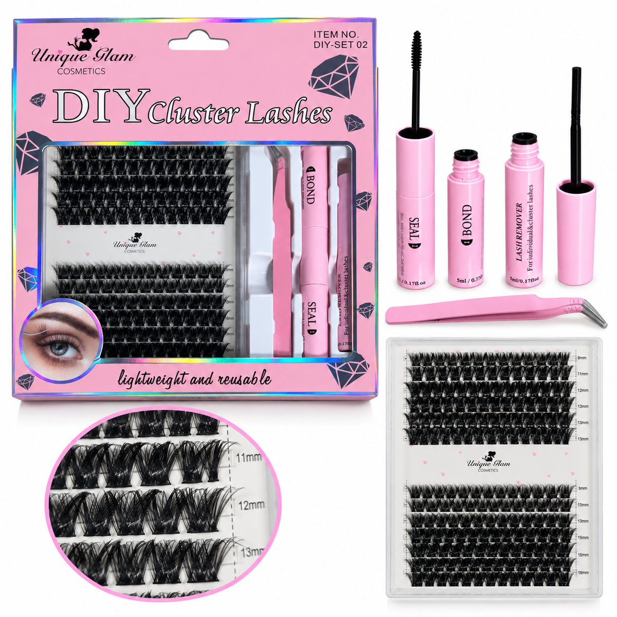 Unique Glam DIY Cluster Lashes #02