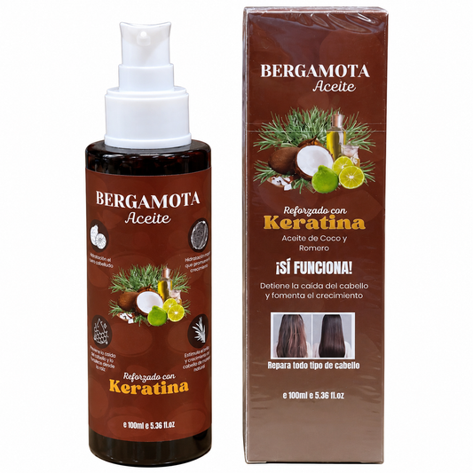 Aceite de bergamota reforzado con queratina y coco
