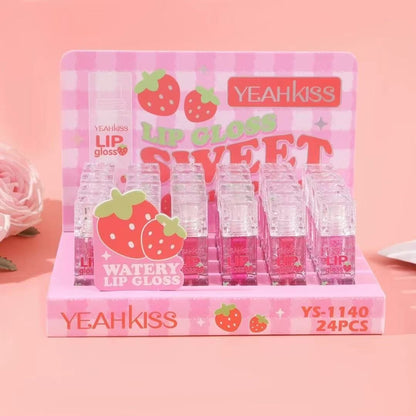 24PCS DISPLAY YEAHKISS LIP GLOSS SWEET ON YOU YS-1140