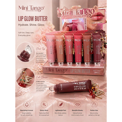 36PCS DISPLAY MINI TANGO LIP GLOW BUTTER L354