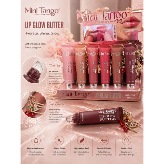 36PCS DISPLAY MINI TANGO LIP GLOW BUTTER L354