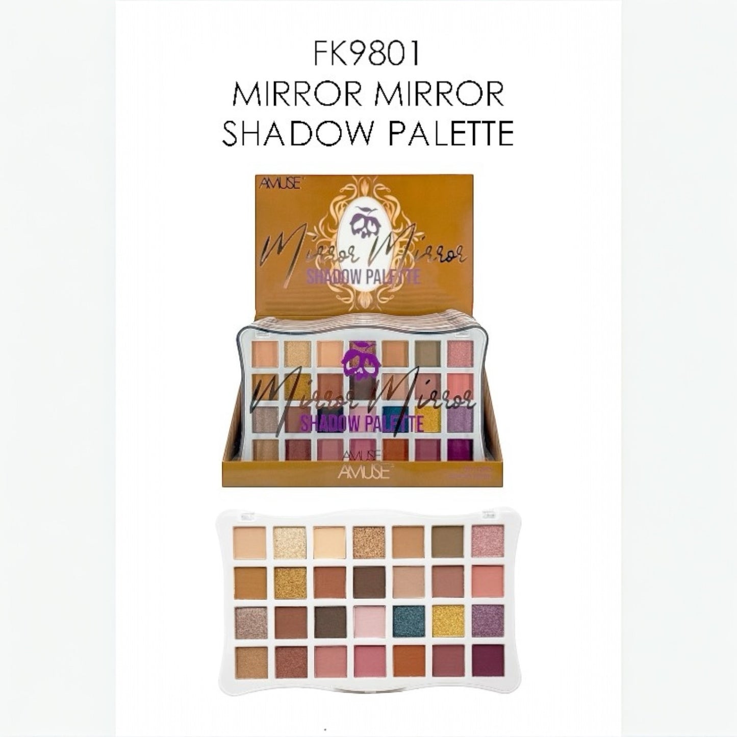 AMUSE MIRROR MIRROR SHADOW PALETTE 12 PCS DISPLAY FK9801