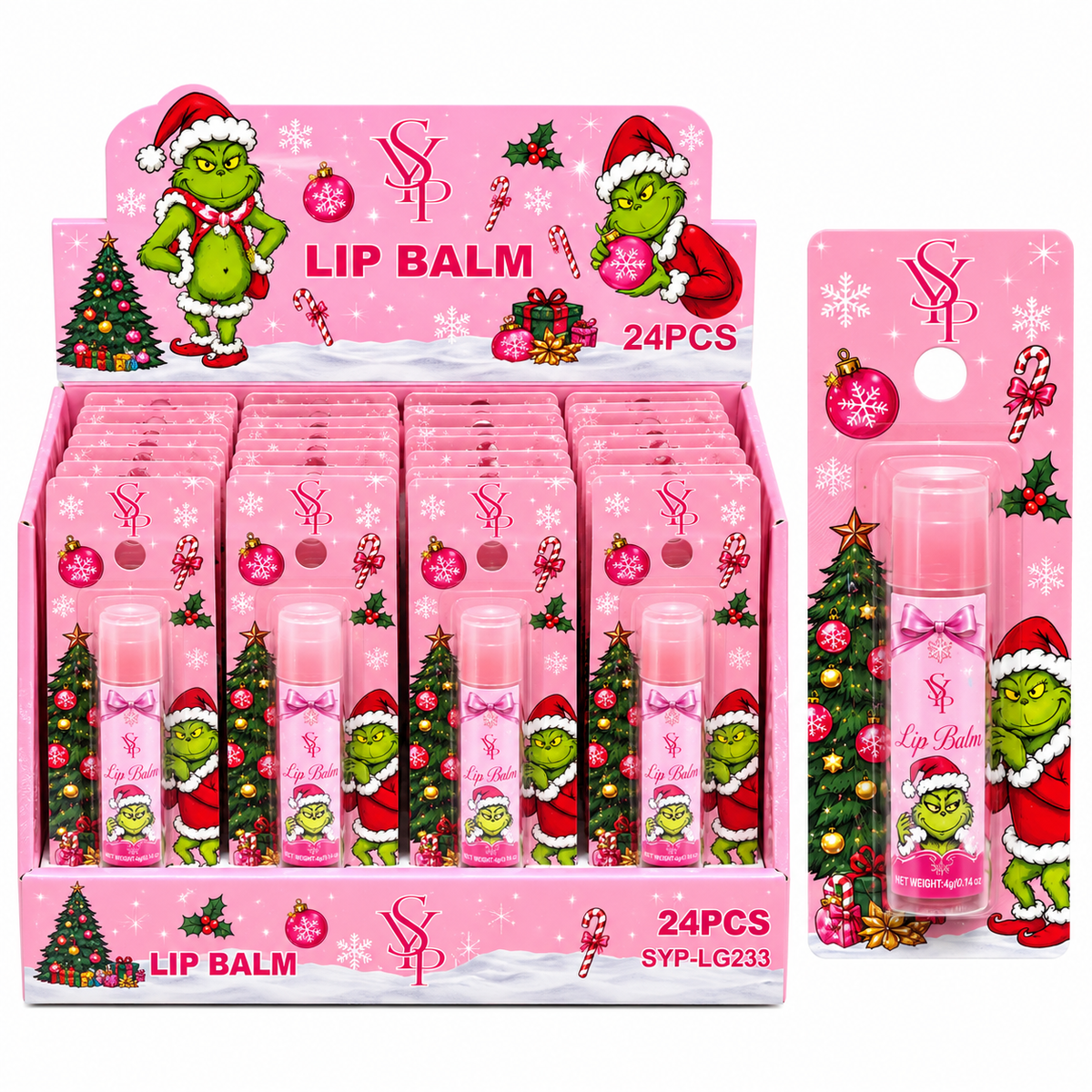 Siyiping Grinch Pink  Lip Balm