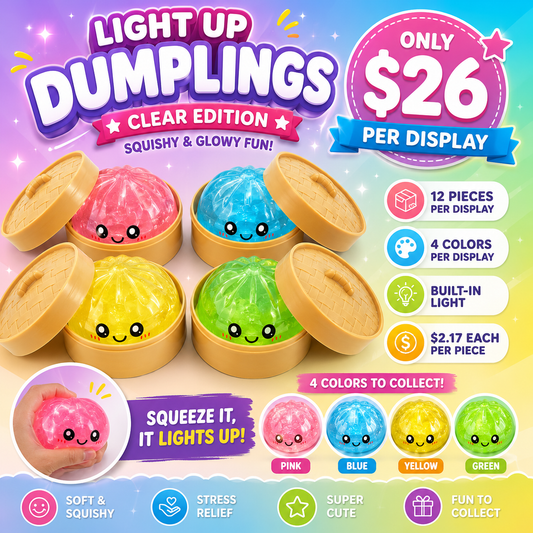 12PCS DISPLAY MYSTERY CLEAR JELLY  DUMPLING
