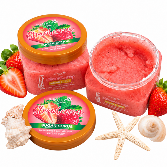Exfoliante de azúcar de fresa Simply Bella