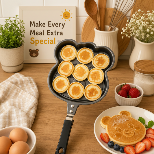 2PCS KIDS KITCHEN PAN MOOD BEAR