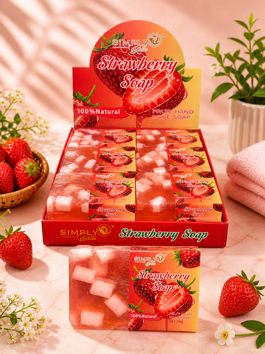 SIMPLY BELLA FRUIT HAND SOAP STRAWBERRY 12 PCS DISPLAY #SIM044