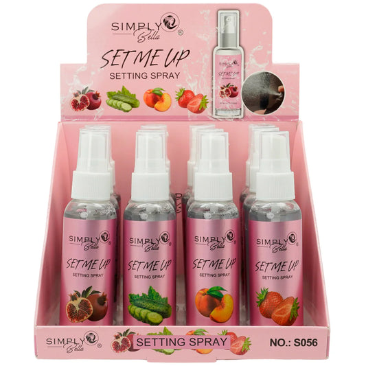 SIMPLY BELLA SET ME UP SETTING SPRAY 12 PCS DISPLAY. #86