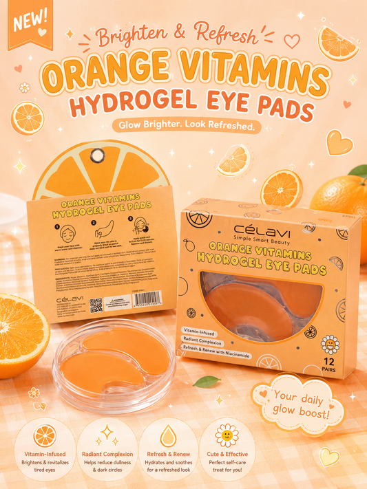 3PCS CELAVI ORANGE VITAMINS HYDROGEL EYE PADS 12 PAIRS EP001