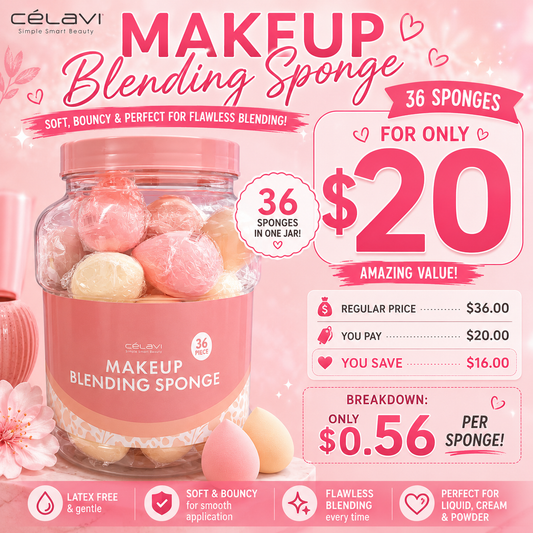 36PCS JAR CELAVI MAUVES MAKEUP BLENDING SPONGES SP121