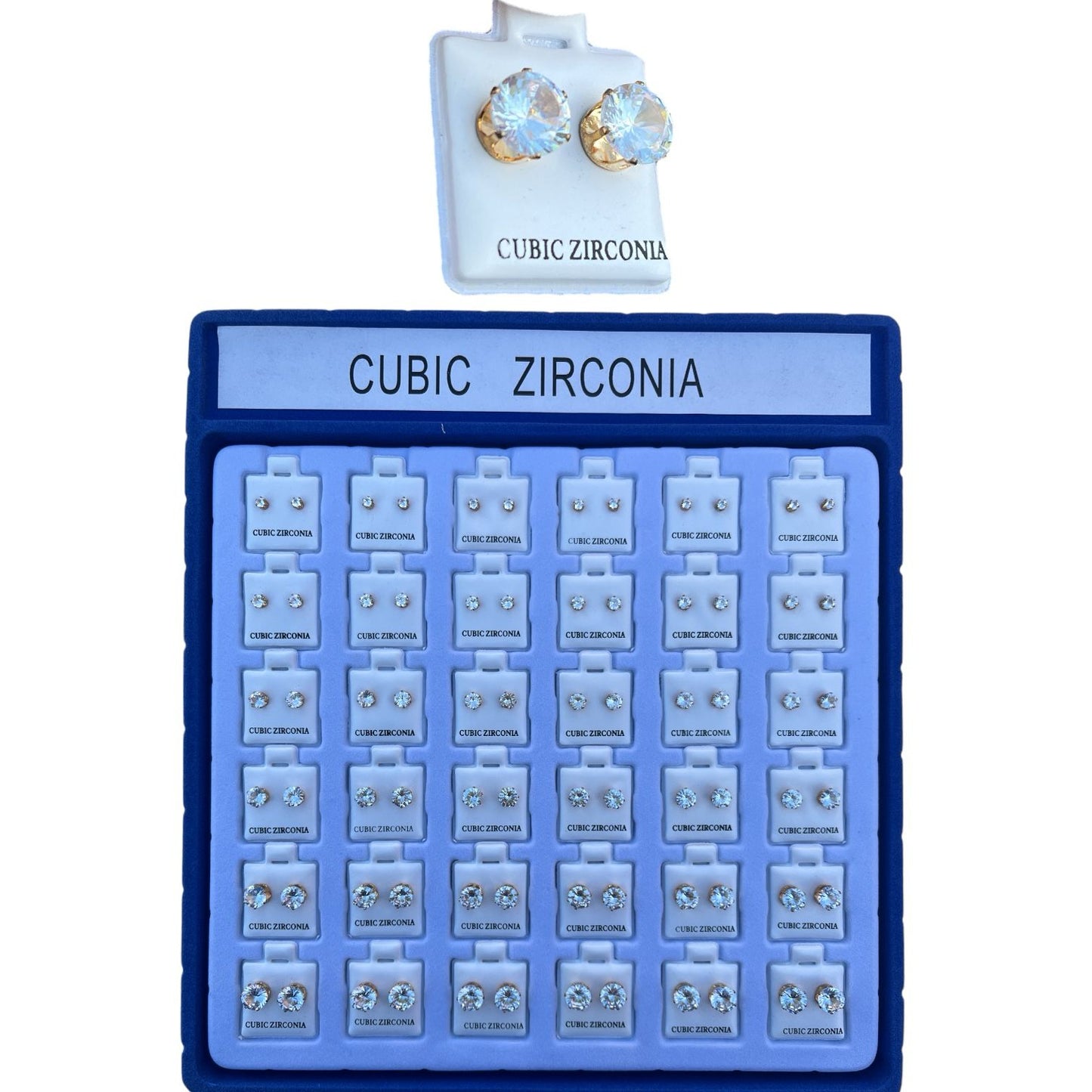 GOLD CUBIC ZIRCONIA JCE-7001 R85