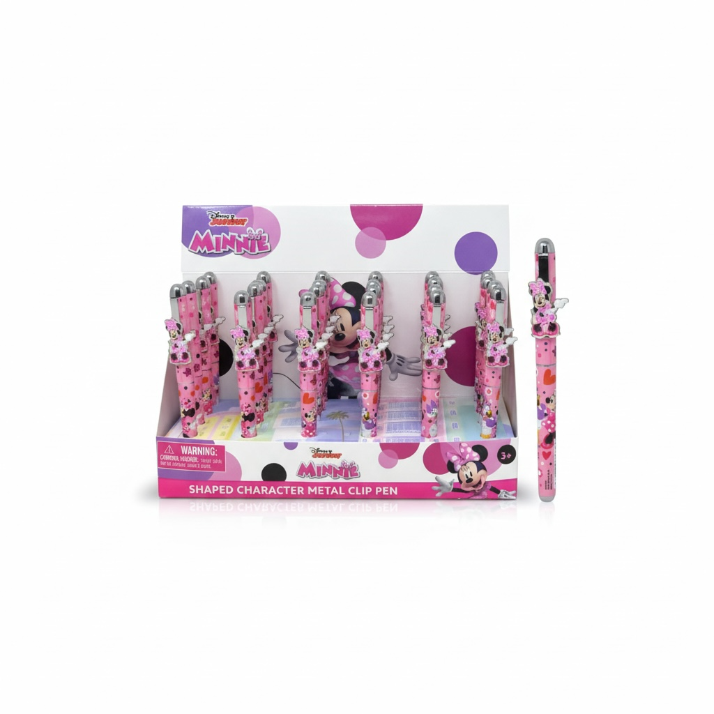 24PCS DISPLAY MINNIE MOUSE METAL CLIP PENS