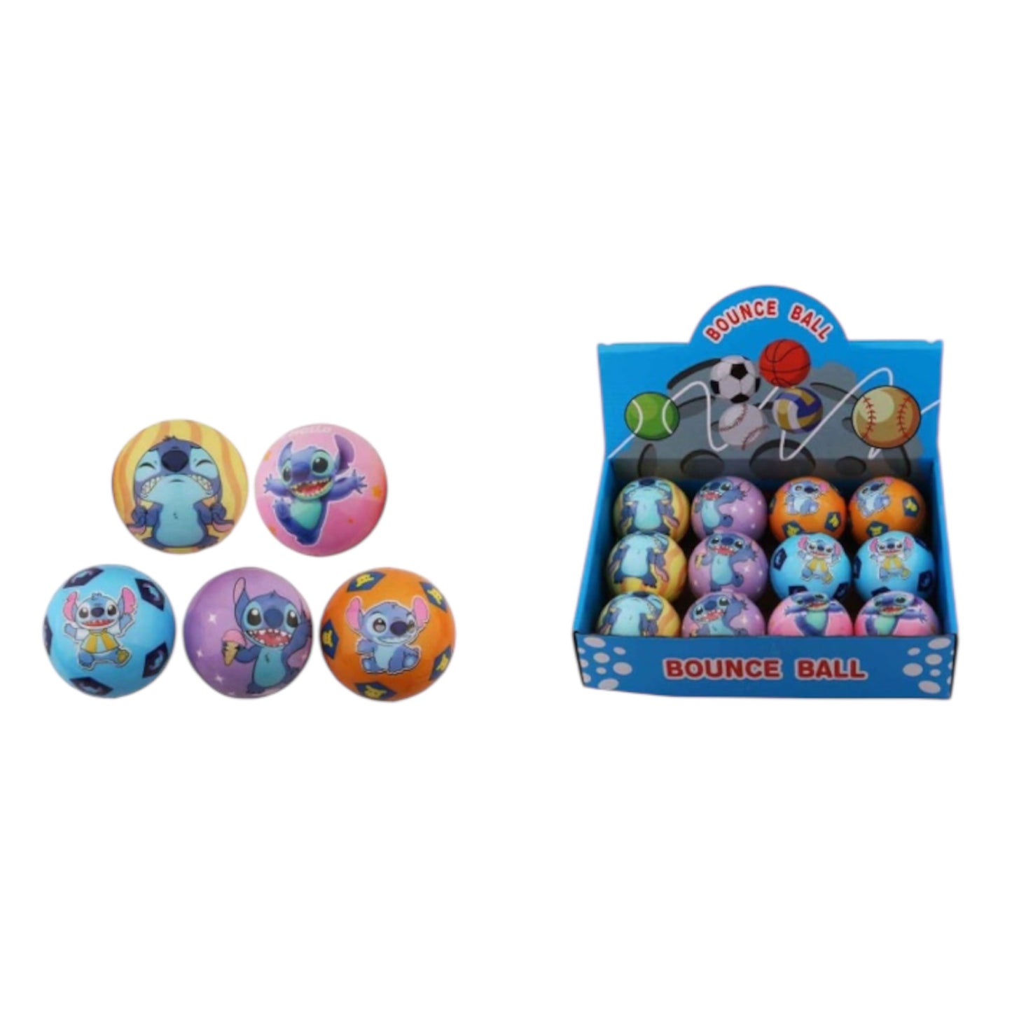 12PCS DISPLAY BOUNCE BALL BLUE ST 3033