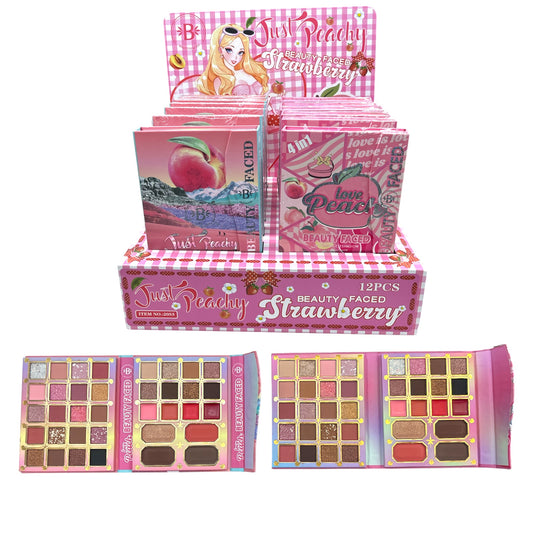 12PCS DISPLAY JUST PEACHY FACE SHAPING PALETTE #2053