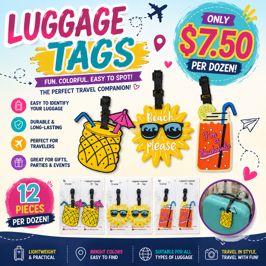 12PCS PACK SUMMER LUGGAGE  SILICONE TAGS ANV-1299