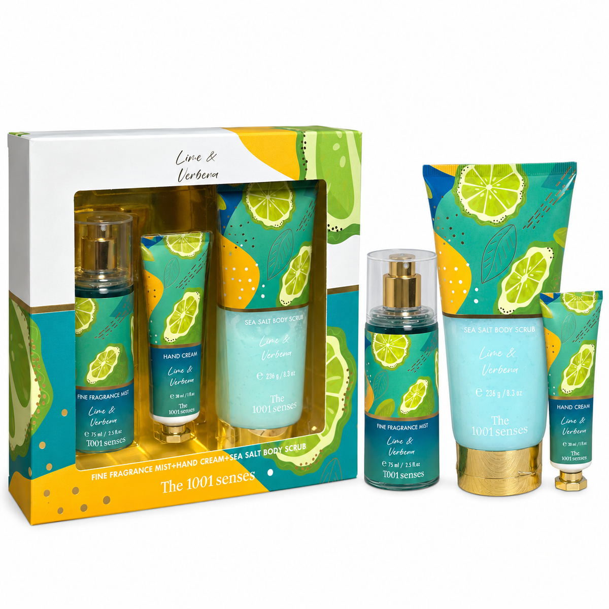 Lime & Verbena Self Care 3pcs Gift Set