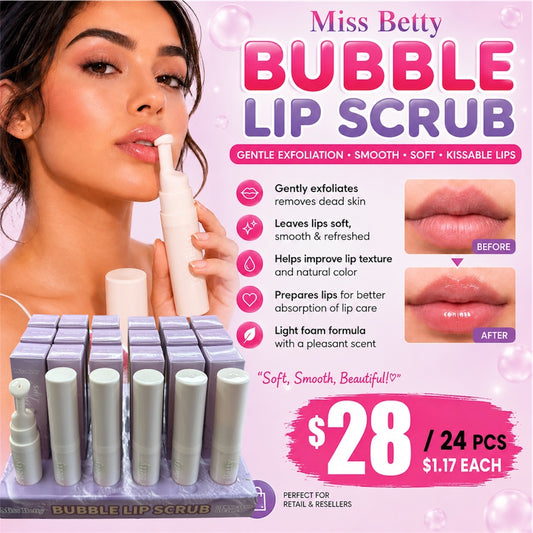 24PCS DISPLAY MISS BETTY BUBBLE LIP SCRUB L6308
