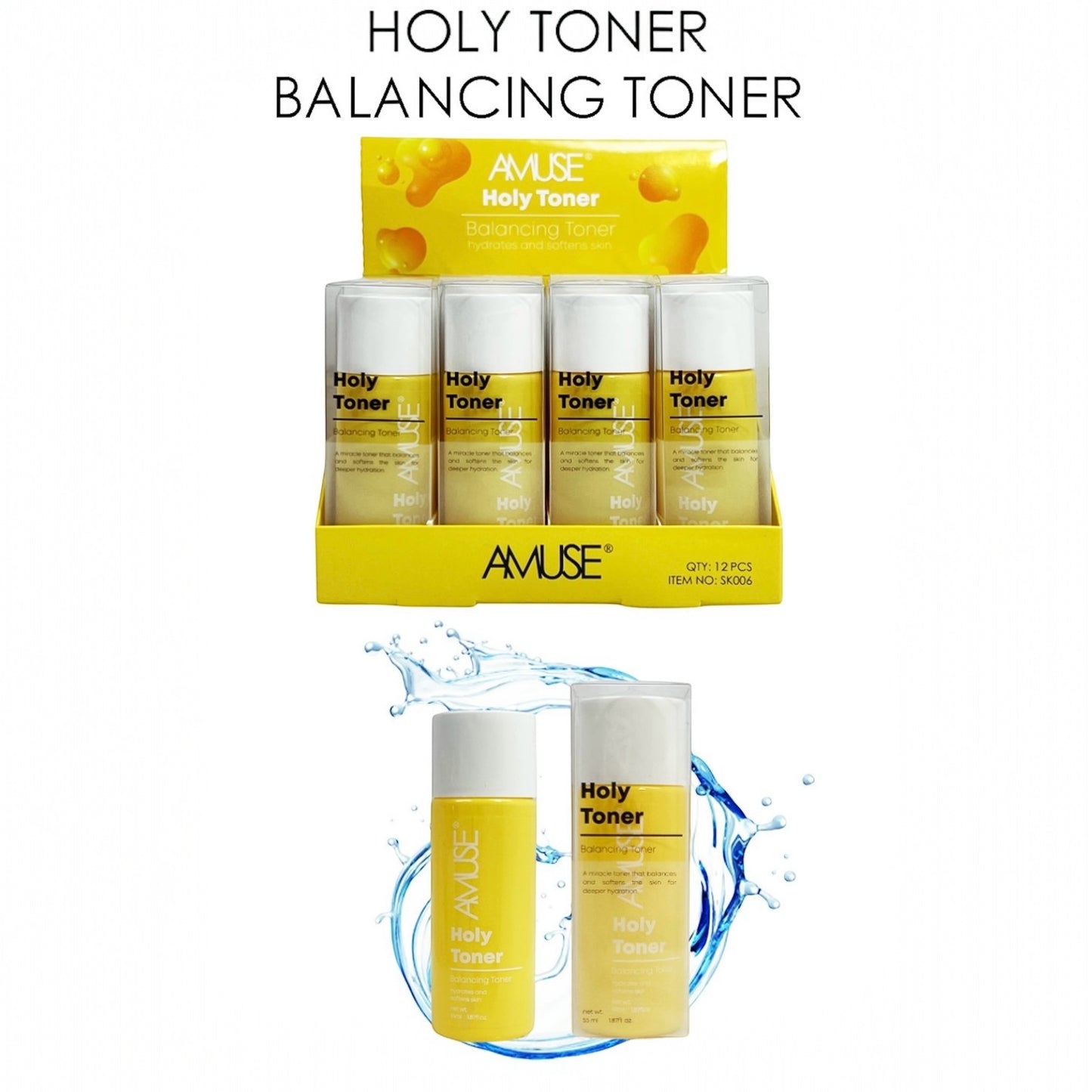 AMUSE HOLY TONER  BALANCE TONER 12 PCS DISPLAY#62