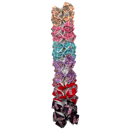 COLORFUL BIG BB INSPIRED STRIP OF BOWS 12PCS RBW0806R6 R92