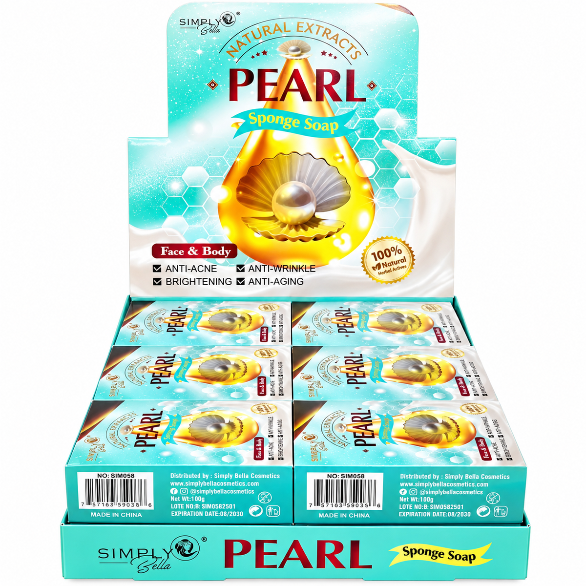 SimplyBella Pearl Sponge Soap Face & Body