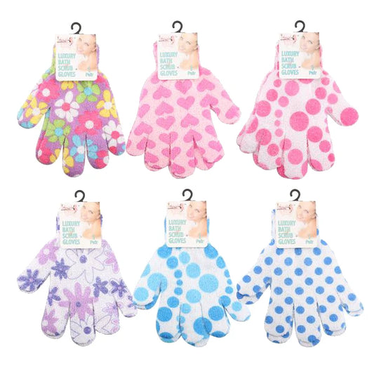 12SETS LUXURY EXFOLIATING BATH GLOVES 73201